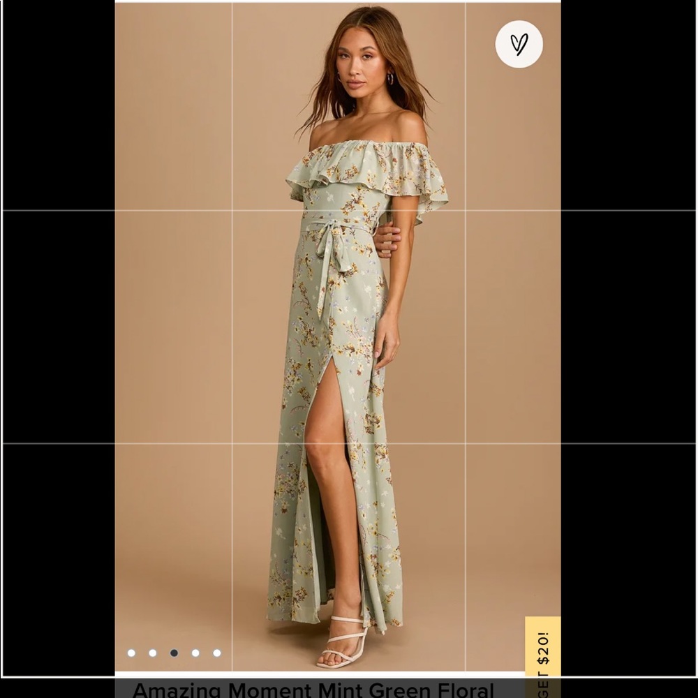 Lulus Amazing Mint Green Floral Dress